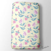 Pink Rose Yellow Floral Digital Printed Fabric For Boutique Material