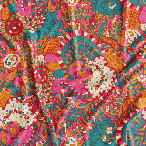 Bright Colourful Zara Digital Printed Fabric Manufacturer In India Bright Colourful Zara Digital Printed Fabric Manufacturer In India