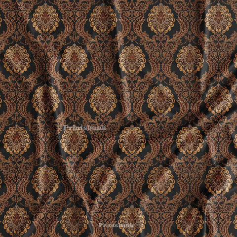 Floral Ikat Printed Fabric Floral Ikat Printed Fabric