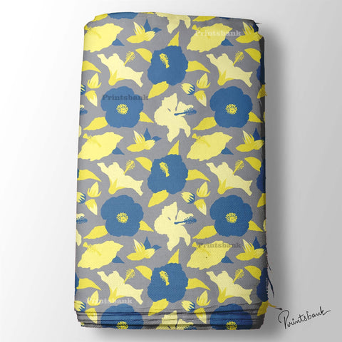 Blue Floral Printed Fabric Material Wholesale Price For Manufacturer Blue Floral Printed Fabric Material Wholesale Price For Manufacturer