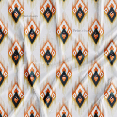 Motif Ikat Printed Fabric Men's Kurta Motif Ikat Printed Fabric Men's Kurta