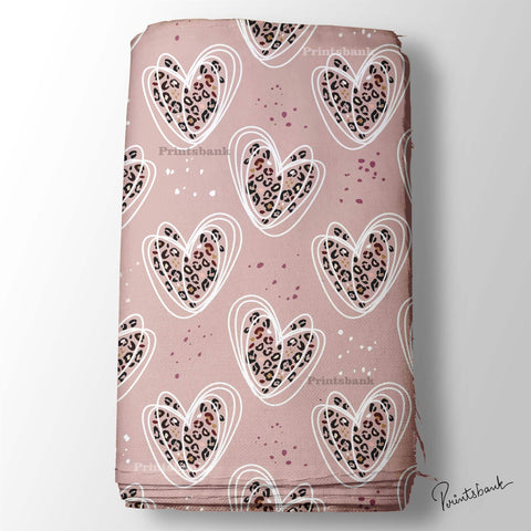 Designer Heart Printed Fabric For Boutique Dresses Designer Heart Printed Fabric For Boutique Dresses