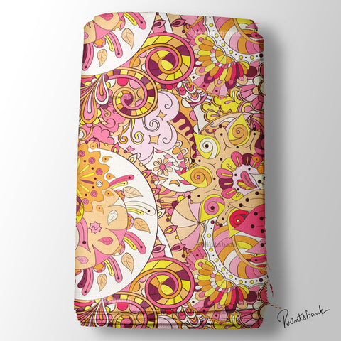 Yellow Zara Print Fabric for Designer Outfit Yellow Zara Print Fabric for Designer Outfit