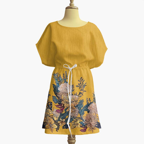 Sale! Vintage floral Mustard Cotton fabric Sale! Vintage floral Mustard Cotton fabric