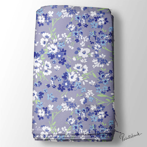 Blue Floral Printed Fabric Wholesale Market Blue Floral Printed Fabric Wholesale Market