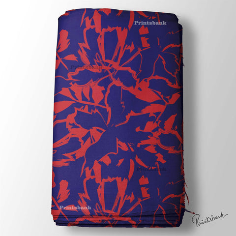 Navy Blue Printed Fabric Supplier For Dress Material Navy Blue Printed Fabric Supplier For Dress Material