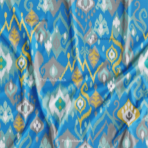 Blue Digital Printed Wholesale Fabric Online India Blue Digital Printed Wholesale Fabric Online India