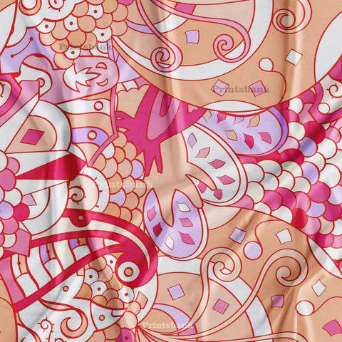 Baby Pink Zara Print Printed Fabric Manufacturer Surat Baby Pink Zara Print Printed Fabric Manufacturer Surat