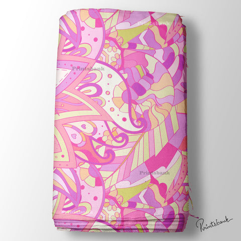 Pink Barbie Abstrac Fabric wholesale in india Pink Barbie Abstrac Fabric wholesale in india