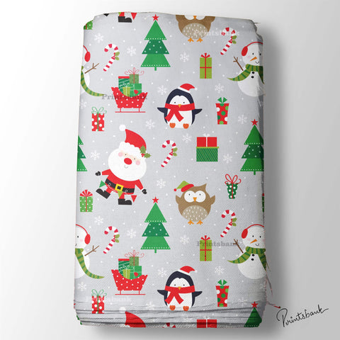 Christmas Nursery Digital Printed Fabric Material For Boutique Christmas Nursery Digital Printed Fabric Material For Boutique
