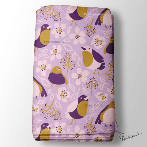 Bird Digital Printed Fabric For Kids Dress Manufacturer In Surat Bird Digital Printed Fabric For Kids Dress Manufacturer In Surat