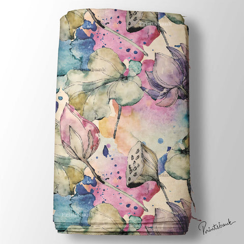 Floral Printed Fabric Material For Gown Floral Printed Fabric Material For Gown