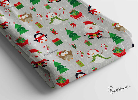 Christmas Satan Digital Printed Fabric Manufacture Surat Christmas Satan Digital Printed Fabric Manufacture Surat