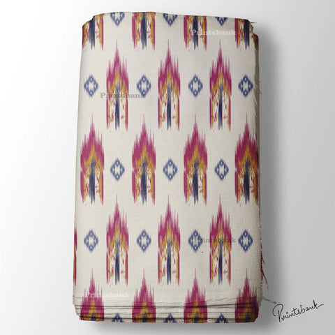 Ikat Digital Printed Fabric Material Online India Ikat Digital Printed Fabric Material Online India