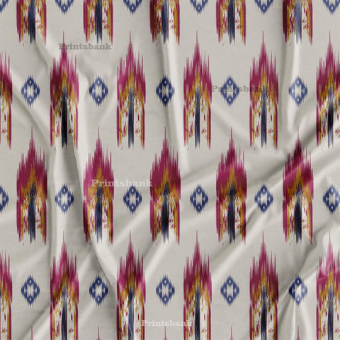 Ikat Digital Printed Fabric Material Online India Ikat Digital Printed Fabric Material Online India