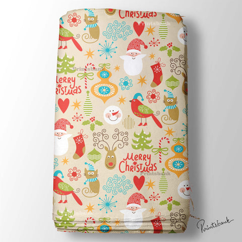 Christmas Nursery Digital Printed Kid's Fabric Material Wholesale Online Christmas Nursery Digital Printed Kid's Fabric Material Wholesale Online