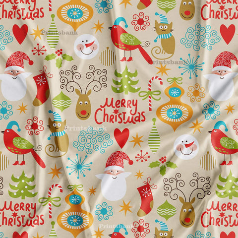 Christmas Nursery Digital Printed Kid's Fabric Material Wholesale Online Christmas Nursery Digital Printed Kid's Fabric Material Wholesale Online