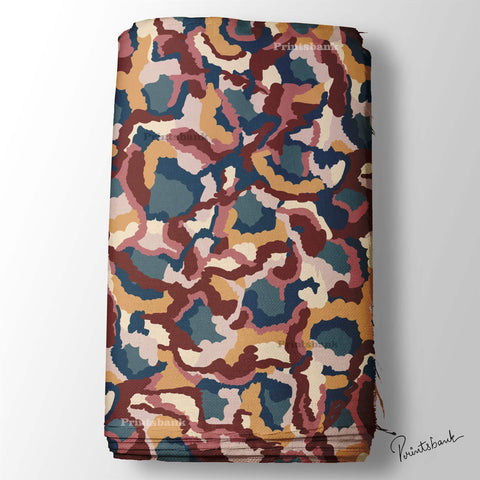 Dark Abstract Pattern Digital Printed Fabric For Boutique Dress Material Dark Abstract Pattern Digital Printed Fabric For Boutique Dress Material