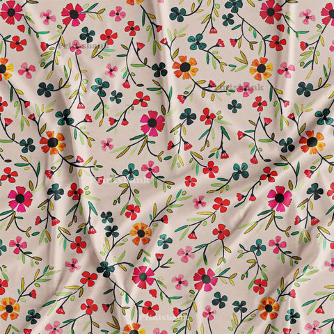 Floral Printed Fabric Floral Printed Fabric