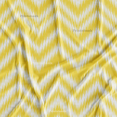 Yellow Ikat Digital Printed Fabric Manufacturer Yellow Ikat Digital Printed Fabric Manufacturer