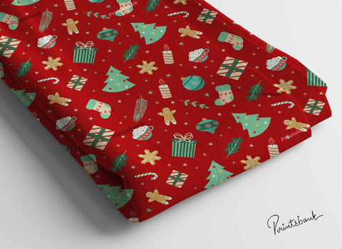Christmas Tree Gift Printed Fabric For Baby Christmas Tree Gift Printed Fabric For Baby