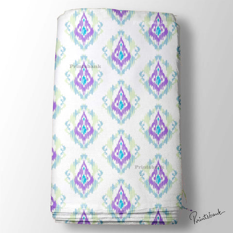 Lavender Ikat Digital Printed Fabric Wholesale Price For Dress Lavender Ikat Digital Printed Fabric Wholesale Price For Dress