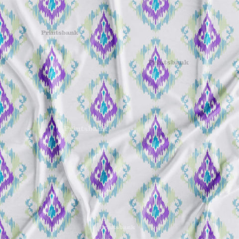 Lavender Ikat Digital Printed Fabric Wholesale Price For Dress Lavender Ikat Digital Printed Fabric Wholesale Price For Dress