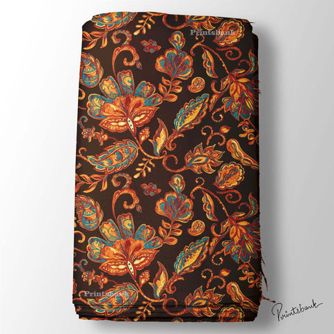 Dark Floral Digital Printed Fabric Wholesale India Dark Floral Digital Printed Fabric Wholesale India