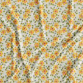 Yellow Small Floral Printed Fabric Supplier India