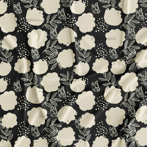 Black & White Digital Printed Fabric For Kurti Manufactuer Black & White Digital Printed Fabric For Kurti Manufactuer
