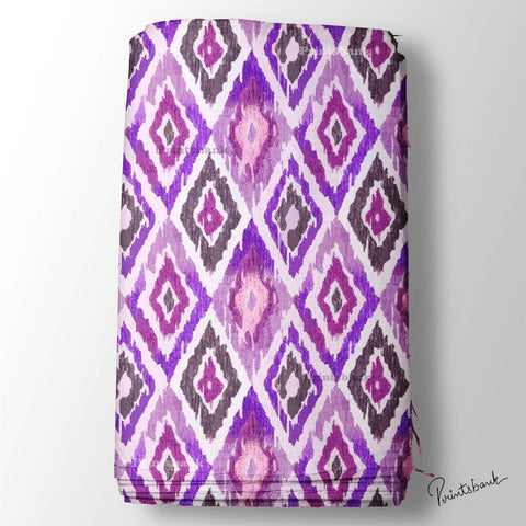 Lavender Ikat Digital Printed Fabric Material Wholesale Price Lavender Ikat Digital Printed Fabric Material Wholesale Price