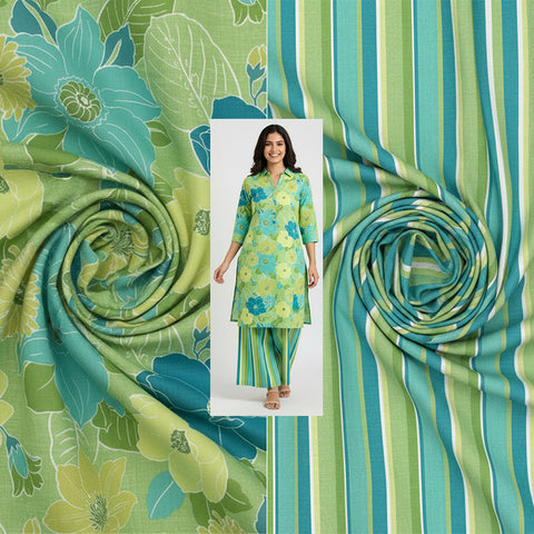 Digital Print Cotton Unstitched Suit fabric Digital Print Cotton Unstitched Suit fabric