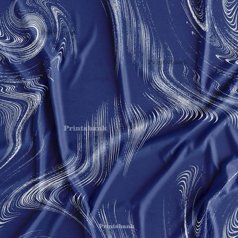 Dark Navy Blue White Marble Printed Fabric Wholesale Rate Dark Navy Blue White Marble Printed Fabric Wholesale Rate