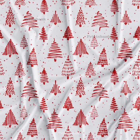White & Red Christmas Digital Printed Fabric Material Market White & Red Christmas Digital Printed Fabric Material Market