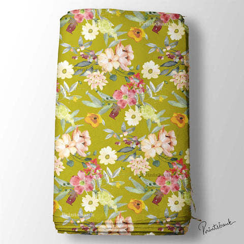 Floral Designer Printed Cloth fabric Material Wholesale Floral Designer Printed Cloth fabric Material Wholesale