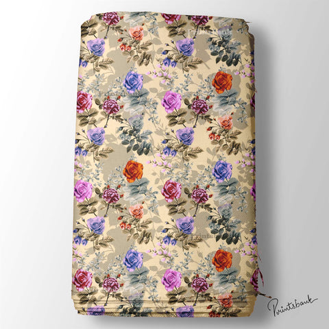 3D Floral Digital Printed Fabric Material Wholesale Market 3D Floral Digital Printed Fabric Material Wholesale Market