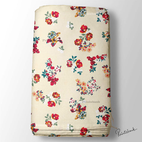 Contrast Floral Digital Printed Fabric For Kurti Material Online Contrast Floral Digital Printed Fabric For Kurti Material Online