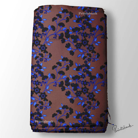 Designer Dark Floral Print Fabric Material Wholesale Price Designer Dark Floral Print Fabric Material Wholesale Price