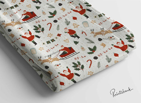 Christmas Printed Fabric For Baby Dress Manufacture Christmas Printed Fabric For Baby Dress Manufacture