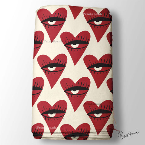 Quirky Red Heart Printed Fabric Manufacturer Online Quirky Red Heart Printed Fabric Manufacturer Online