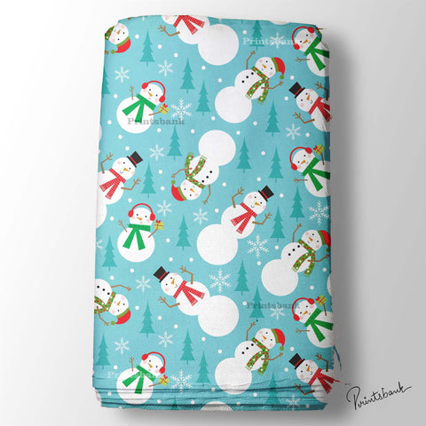 Blue Ice Man Christmas Kids Digital Printed Fabric For Baby Blue Ice Man Christmas Kids Digital Printed Fabric For Baby