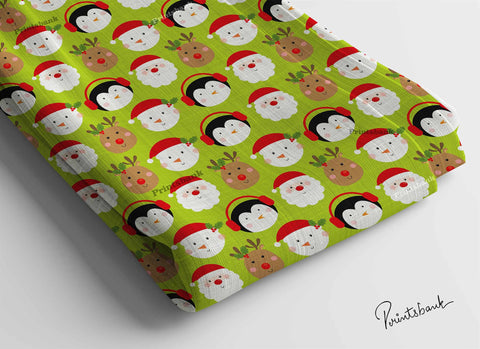 Christmas Digital Printed Fabric For Kid's Garment Christmas Digital Printed Fabric For Kid's Garment