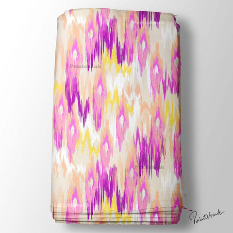 Colourful Ikat Digital Printed Fabric Manufacturer In Surat Colourful Ikat Digital Printed Fabric Manufacturer In Surat
