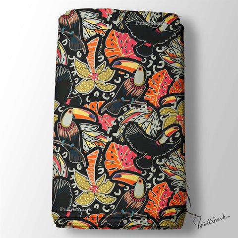 Black Bird Digital Printed Fabric Wholesale Price Black Bird Digital Printed Fabric Wholesale Price