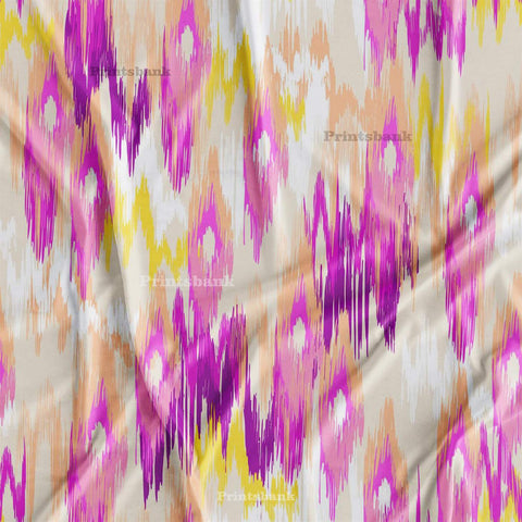 Colourful Ikat Digital Printed Fabric Manufacturer In Surat Colourful Ikat Digital Printed Fabric Manufacturer In Surat