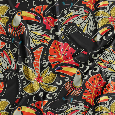 Black Bird Digital Printed Fabric Wholesale Price Black Bird Digital Printed Fabric Wholesale Price