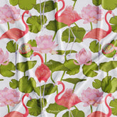 Flamingo Lotus Pichwai Printed Fabric Manufacturer