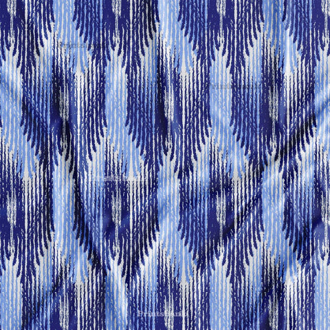Blue Ikat Digital Printed Fabric Manufacturer In India Blue Ikat Digital Printed Fabric Manufacturer In India