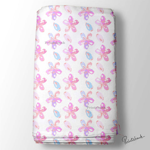 Watercolour Floral Printed Fabric Watercolour Floral Printed Fabric