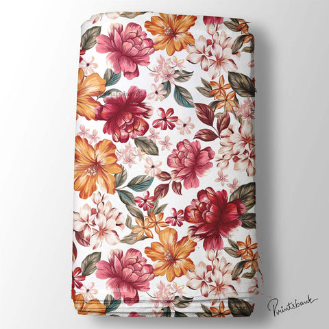 Big Floral Garden Digital Printed Fabric Manufacturer In Surat Big Floral Garden Digital Printed Fabric Manufacturer In Surat